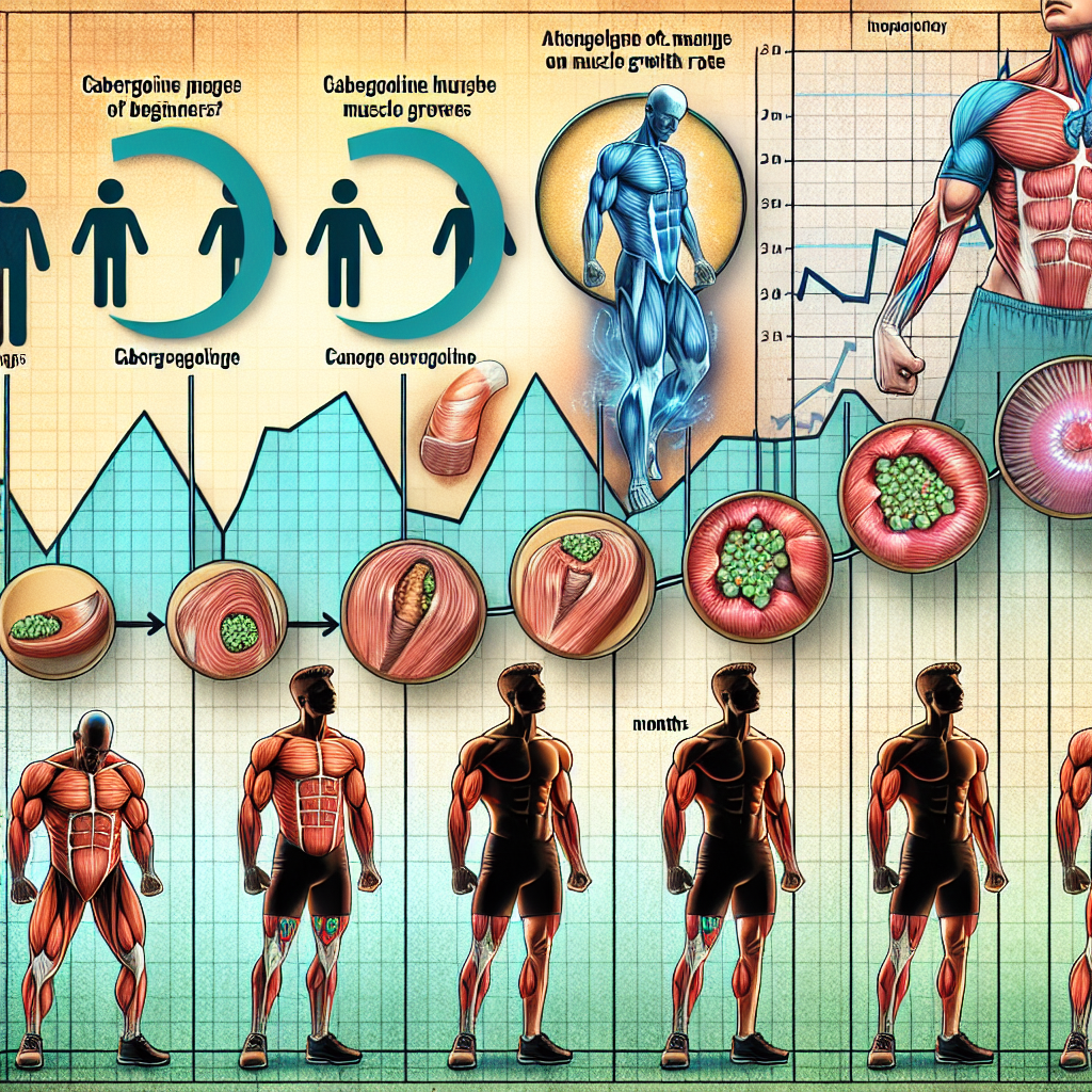 Cabergolina y ritmo de crecimiento muscular en principiantes